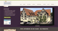 Desktop Screenshot of prinzhotel-rothenburg.de